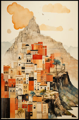 Urban Mountain Dreamscape Poster
