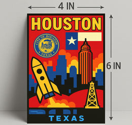Vibrant Houston Poster PosterGoat