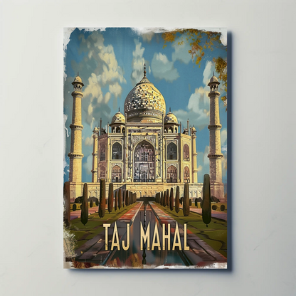Taj Mahal India Monument Travel Poster