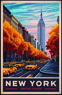 New York in Autumn Poster