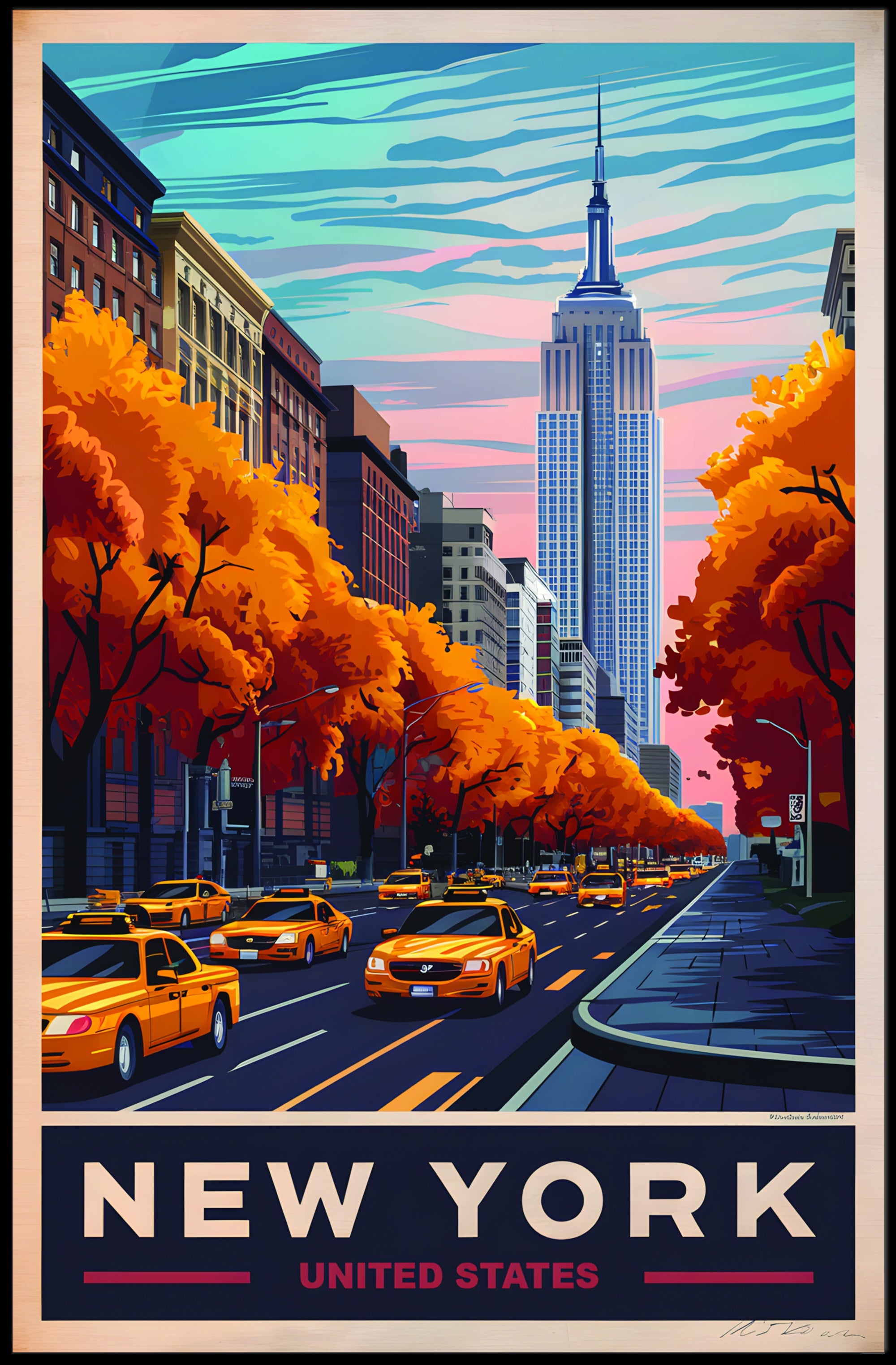 New York in Autumn Poster