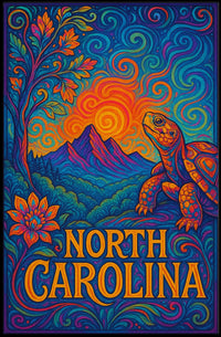 North Carolina A Vibrant Tribute Poster