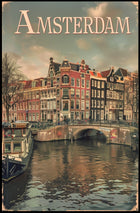 Amsterdam's Historic Canals Vintage Urban or Cityscape Poster