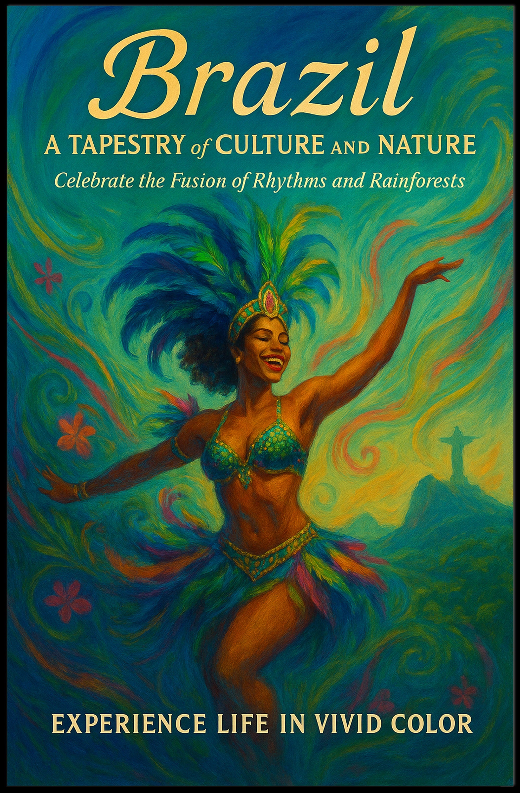 Brazil A Tapestry Of Culture And Poster