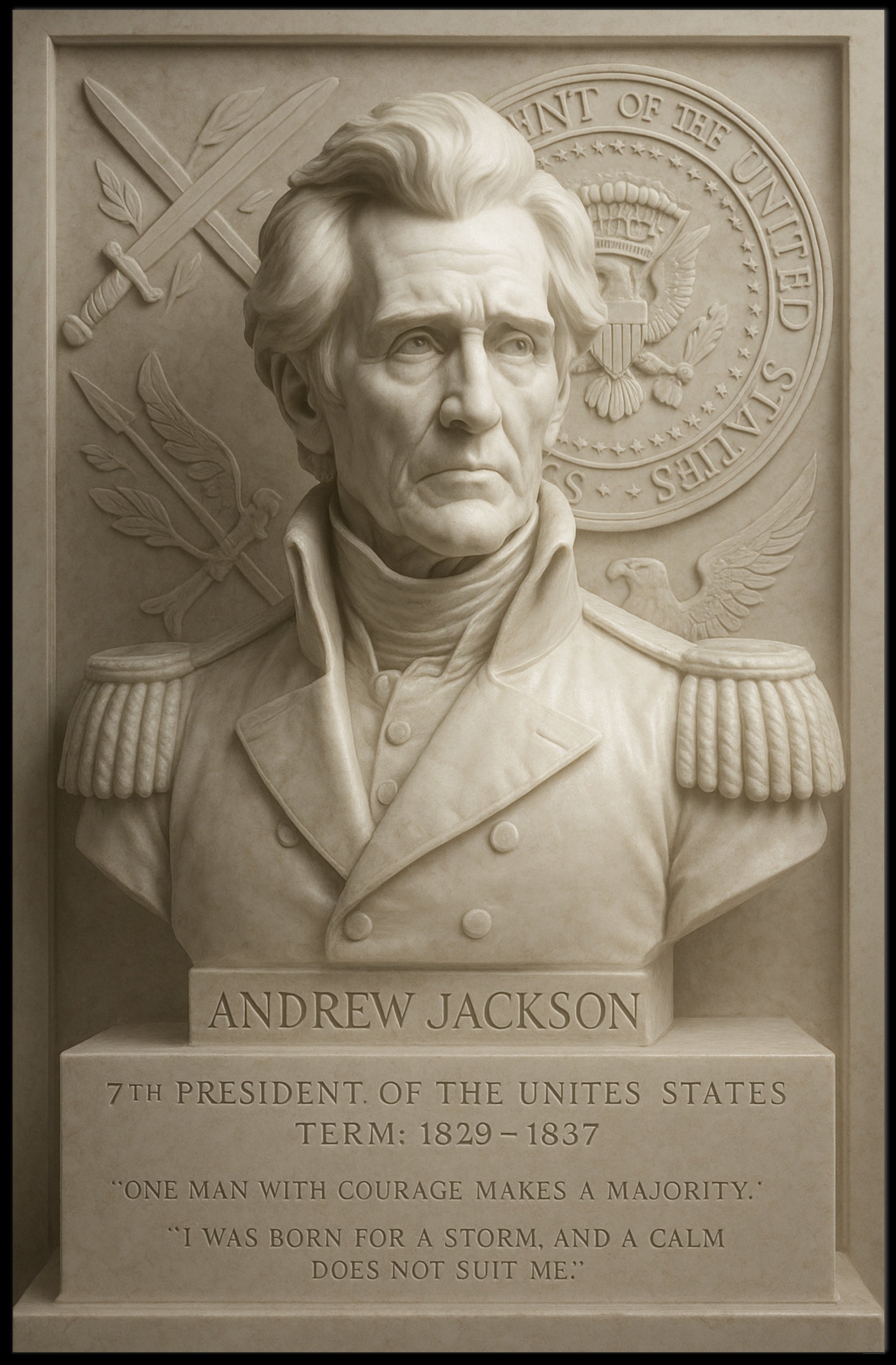 Andrew Jackson Historical Art Print - Presidential Poster