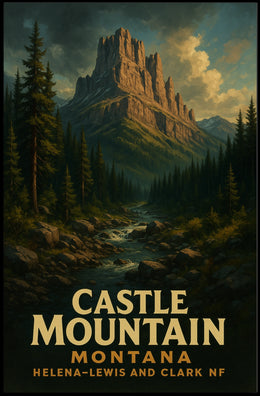 Castle Mountain In Montana Poster