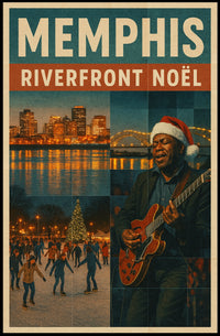 Memphis Riverfront Noël Poster