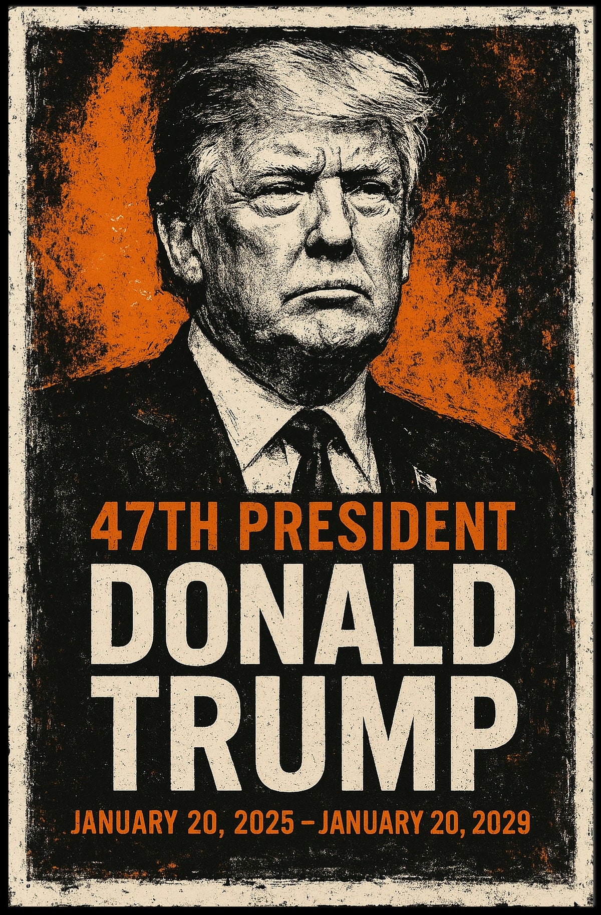 Trump Statesman Legacy Grunge Patriotic Poster