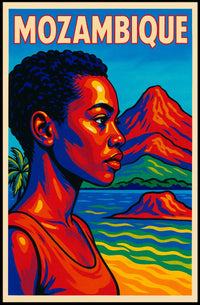 Vibrant Portrait Of Mozambique Poster