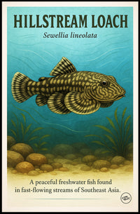 Hillstream Loach Sewellia lineolata Poster PosterGoat