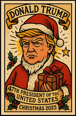 Christmas Santa Claus Festive Style Political or Propaganda Poster