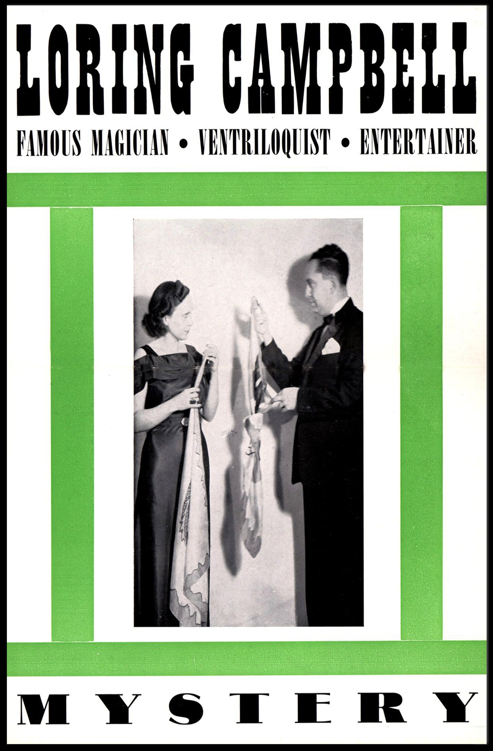 Vintage Magic Show Poster Featuring Loring Campbell - Cultural Poster