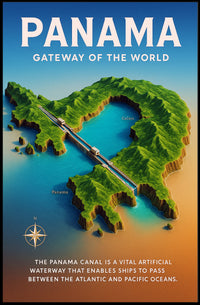 Panama Gateway of the World Poster PosterGoat