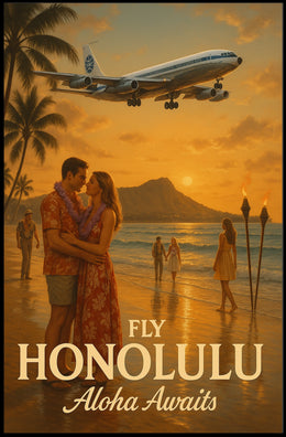 Aloha Awaits in Honolulu Poster