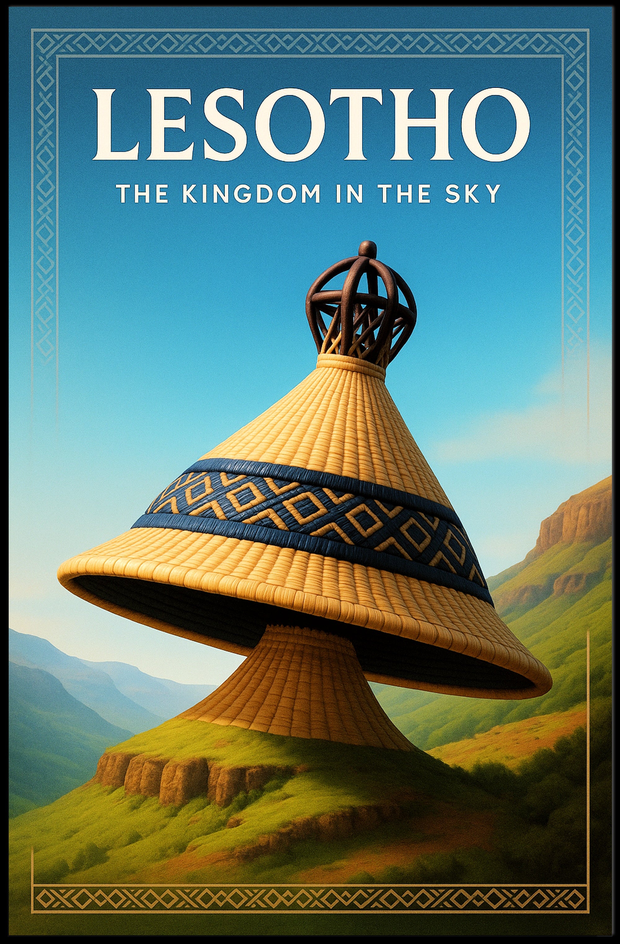 Lesotho The Kingdom in the Sky Poster PosterGoat