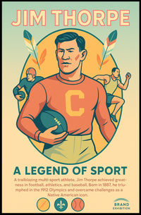 Jim Thorpe Iconic Sports Legend Poster