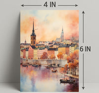 Serene Cityscape At Sunset Poster
