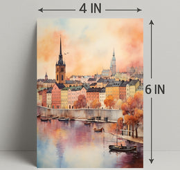 Serene Cityscape At Sunset Poster