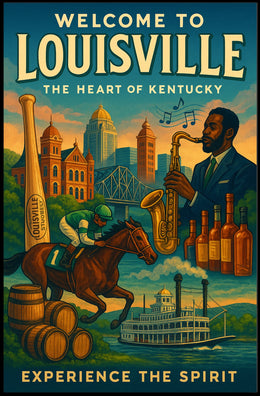 Welcome to Louisville The Heart of Kentucky Poster