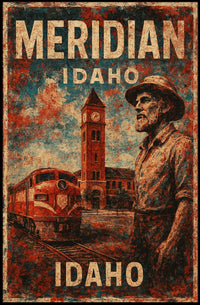 Meridian, Idaho Vintage Vintage Poster