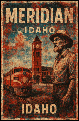 Meridian, Idaho Vintage Vintage Poster