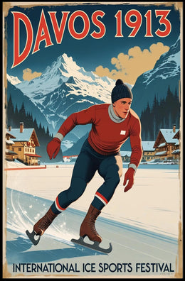 Davos 1913 – International Ice Sports Festival Poster PosterGoat