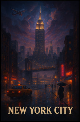 New York City Nightscape Poster