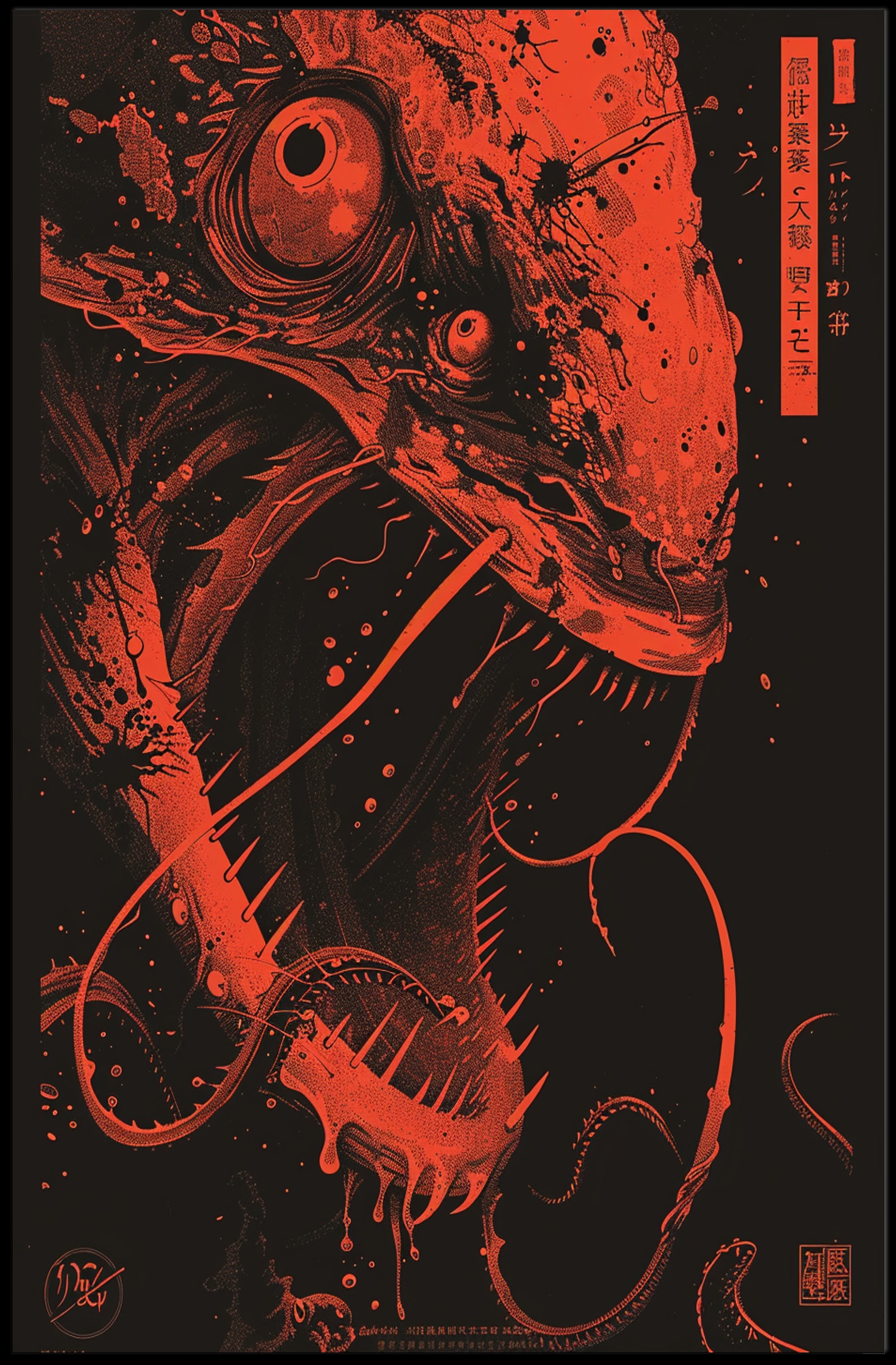 Deep-Sea Monster Fantasy or Mythology Poster PosterGoat