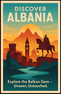 Albania Vintage Travel Poster Wall Art Print