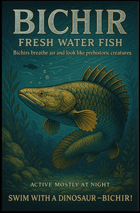 Swim With A Dinosaur Bichir Poster