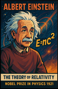 Einstein Relativity Scenic Wanderlust Poster