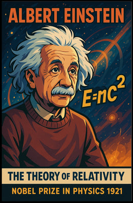 Einstein Relativity Scenic Wanderlust Poster