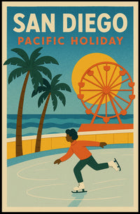 San Diego Pacific Holiday Poster