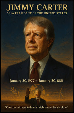 Jimmy Carter Leadership Vintage Historical or Presidential Poster