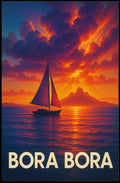 Bora Bora Sunset Poster