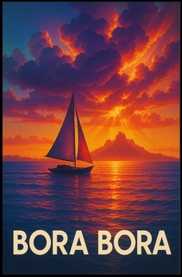 Bora Bora Sunset Poster