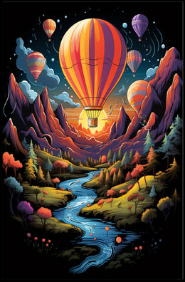 Dreamy Hot Air Balloon Adventure Poster
