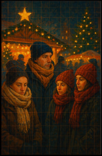 Winter Evening Gathering Poster