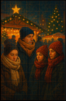 Winter Evening Gathering Poster