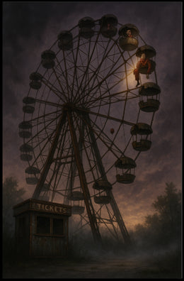 Eerie Ferris Wheel At Dusk Poster