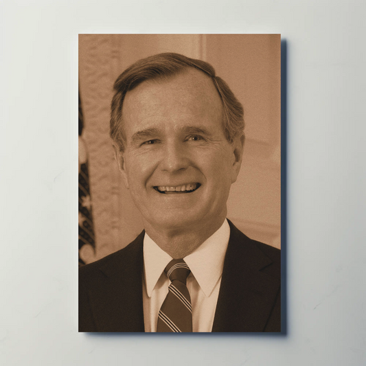 George Bush 41st President Sepia Photo