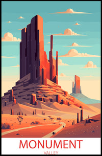 Monument Valley Sunrise Adventure Travel Poster