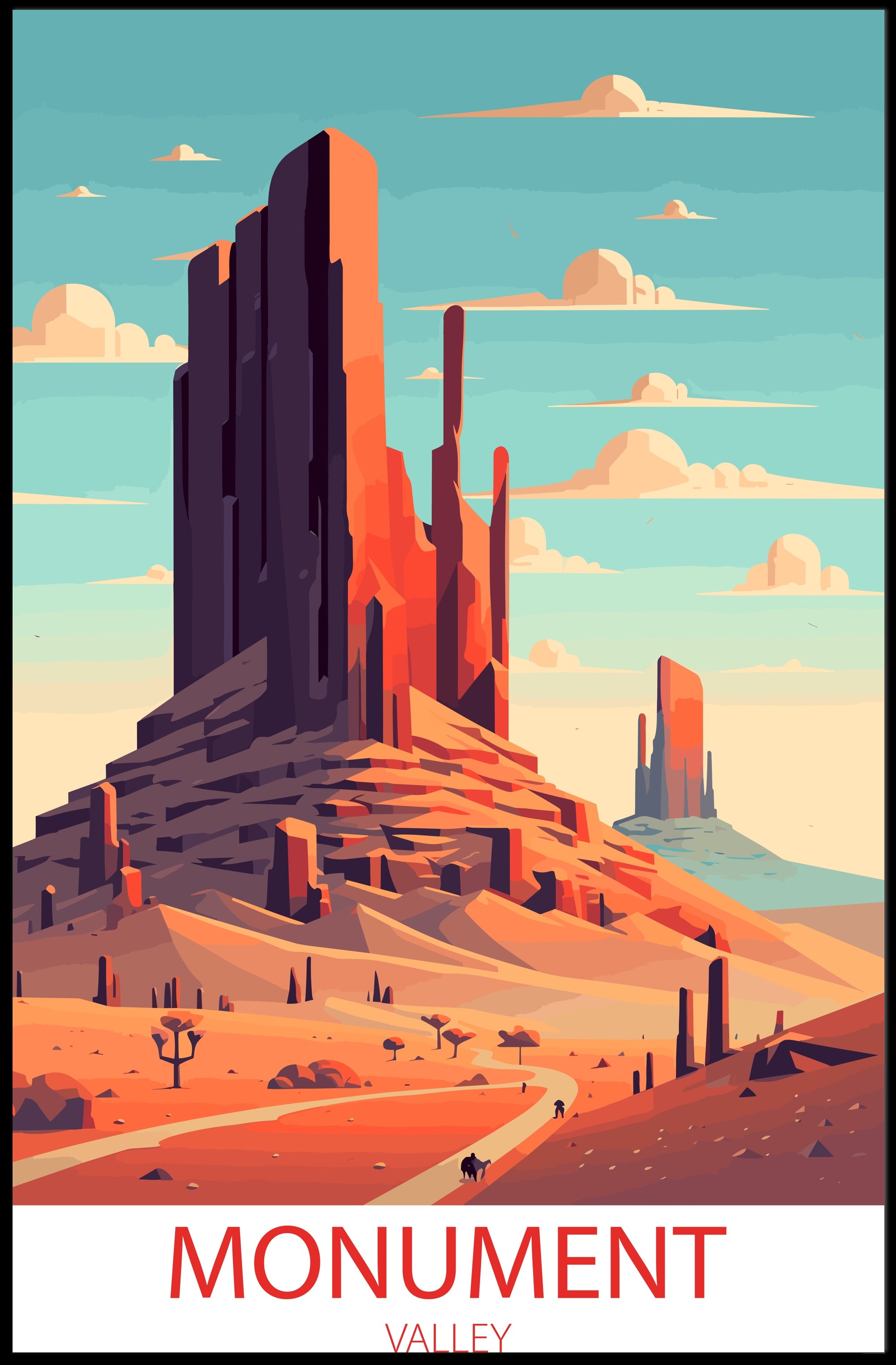 Monument Valley Sunrise Adventure Travel Poster
