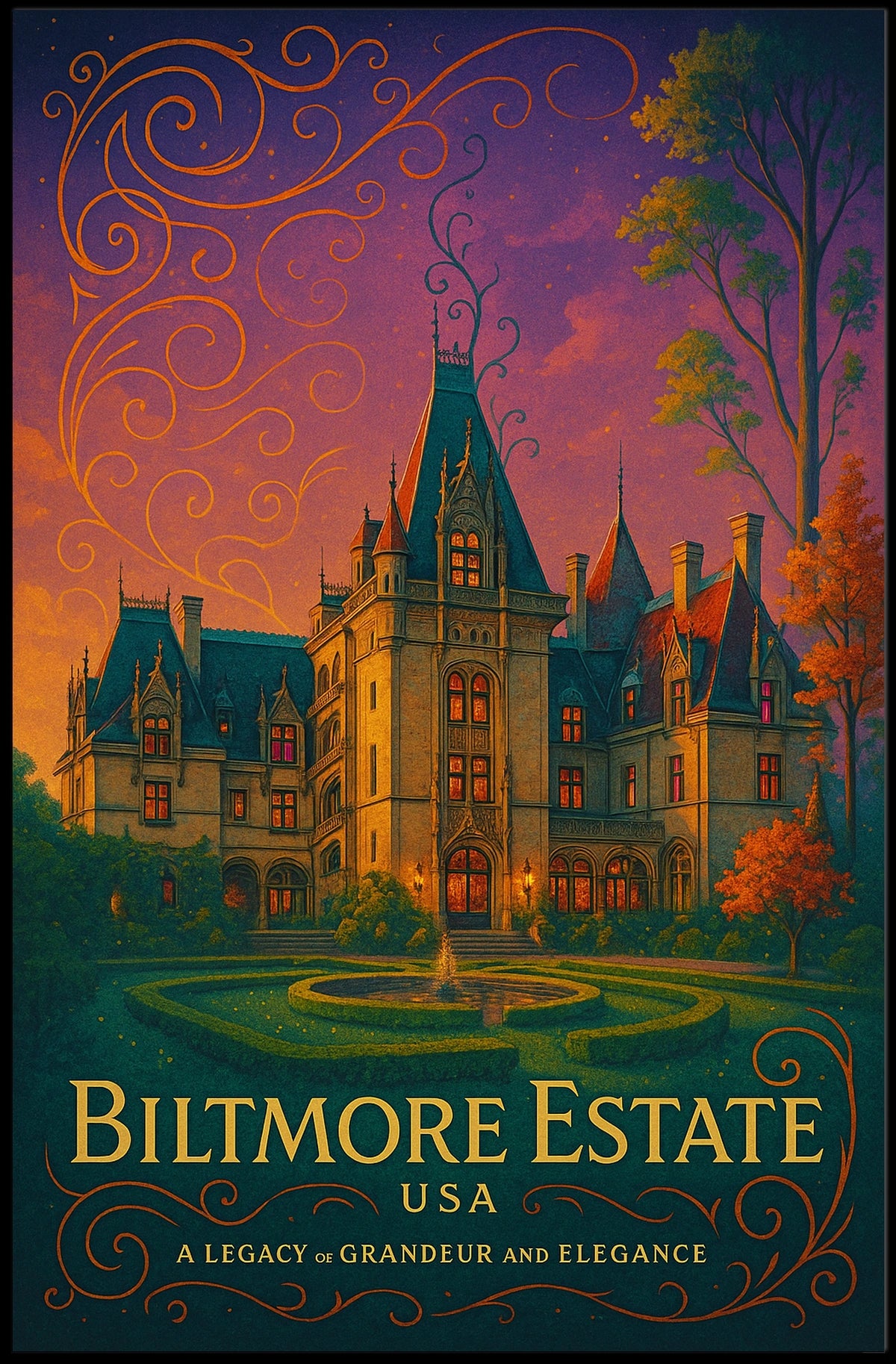 Biltmore Estate A Legacy of Grandeur Poster