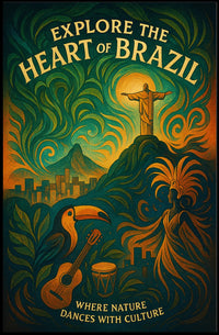 Brazilian Vibrance Travel Poster PosterGoat