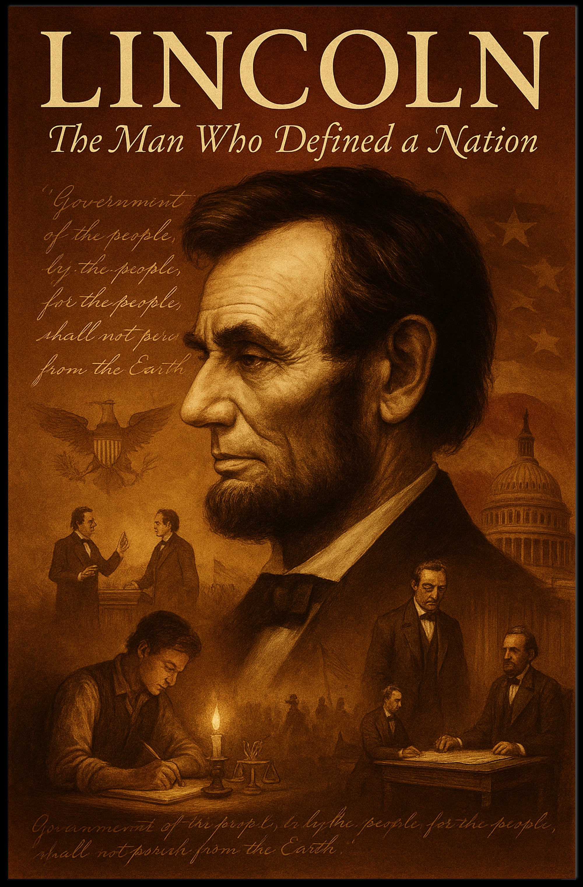 Abraham Lincoln The Man Who Defined a Nation Poster PosterGoat