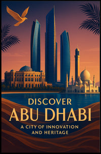 Abu Dhabi Poster Discover Cityscape Home Decor Enthusiasts
