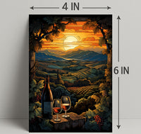 Sunset Vineyard Serenity Poster