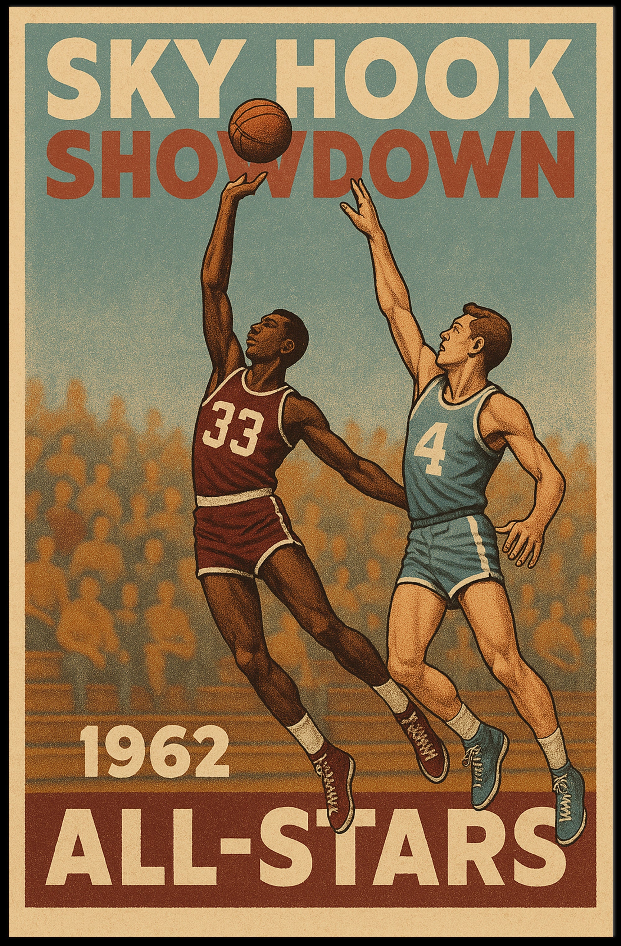 SKY HOOK SHOWDOWN: Vintage Sports Poster
