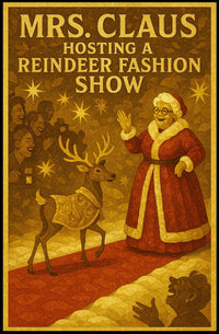 Mrs. Claus Hosts a Reindeer Fashion Show Poster